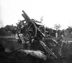 Repülőágyú., 1916, Komlós Péter, First World War, cannon, ammunition, artillery, air defense, Fortepan #52256