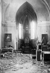 Templom:, 1916, Komlós Péter, church, altar, church interior, pointed arch, Fortepan #52284