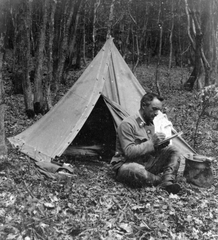 1916, Komlós Péter, tent, camp, Fortepan #52301