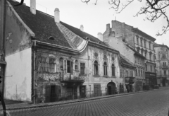 Magyarország, Budapest I., Batthyány tér - az egykori Fehér Kereszt fogadó., 1952, UVATERV, Budapest, utcakép, keramit, rokokó stílus, fogadó, épített örökség, Fortepan #5338