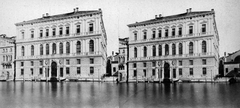 Olaszország, Velence, Canal Grande, Palazzo Grassi., 1900, Fortepan, palota, gondola, sztereófotó, Fortepan #53461