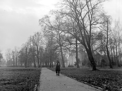 Slovakia, Fiľakovo, a városi park, háttérben a Berchtold-kastély., 1959, Zsanda Zsolt, Vajszada Károly, Czechoslovakia, castle, Fortepan #53830