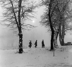 1959, Zsanda Zsolt, Vajszada Károly, winter, snow, Fortepan #53840