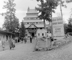 Magyarország, Mátraháza, SZOT üdülő (később Pagoda Pihenő Panzió)., 1950, Gyöngyi, reklám, Medgyaszay István-terv, üdülőhely, Fortepan #5407