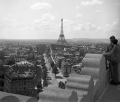 Franciaország, Párizs, látkép a Diadalívről az Eiffel-torony irányába., 1938, Nagy Gyula, látkép, torony, Gustave Eiffel-terv, Fortepan #54174