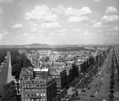 Franciaország, Párizs, látkép a Diadalívről, balra az Avenue Foch, jobbra az Avenue de la Grande Armée., 1938, Nagy Gyula, sugárút, Fortepan #54175