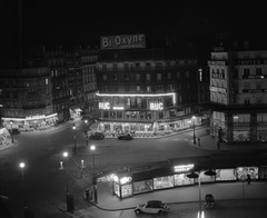 Franciaország, Párizs, Place Gabriel Péri a Saint-Lazare pályaudvar felől nézve., 1938, Nagy Gyula, éjszaka, Fortepan #54176