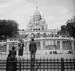 Franciaország, Párizs, Sacré Coeur-bazilika., 1938, Nagy Gyula, Bazilika, eklektikus építészet, Paul Abadie-terv, Fortepan #54193