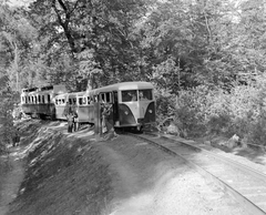 Hungary, Budapest, Gyermekvasút (Úttörővasút)., 1948, Gyöngyi, railway, Children's railway, Fortepan #5422