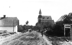 Ukraine, Reniv, (ekkor Reniow), Szűz Mária Lengyelország királynője-kápolna., 1915, Urbán gyűjtemény, First World War, church, label, place-name signs, Fortepan #54348