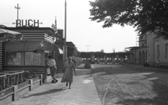 Lengyelország, Sopot, Plac Zdrojowy, jobbra a világítótorony épülete., 1958, Lencse Zoltán, pavilon, Fortepan #54714