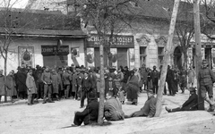 Magyarország, Budapest IV., Tavasz utca 116. (Csillag utca 3.)., 1918, Jurányi Attila, első világháború, szivar, trafik, hentesüzlet, Budapest, Fortepan #54903