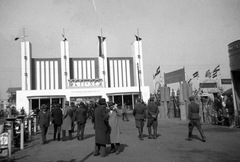 Magyarország, Budapest X., Albertirsai út, Mezőgazdasági kiállítás területe., 1941, Magyar Bálint, zászló, kiállítás, pavilon, Péti só, Budapest, Fortepan #55441