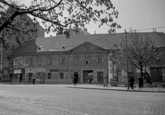 Magyarország, Budapest XII., a Magyar jakobinusok tere (Endresz György tér), Teremtés-ház., 1934, Magyar Bálint, hirdetőoszlop, sör, bőr, kocsma, Budapest, Fortepan #55454