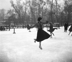 Hungary, Budapest XIV., Műjégpálya., 1935, Magyar Bálint, winter, skating, Budapest, Fortepan #55920