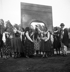 Poland, Spala, cserkésztalálkozó., 1935, Magyar Bálint, folk costume, Fortepan #55929