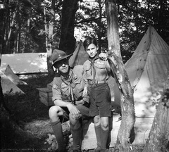 Poland, Spala, cserkésztalálkozó., 1935, Magyar Bálint, tent, scouting, Fortepan #55930