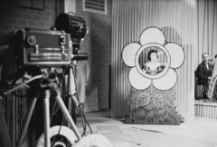 1962, Rádió és Televízió Újság, flower, television camera, Pye-brand, Fortepan #56450