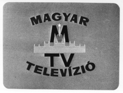 Magyarország, az MTV emblémája 1961-1969 között., 1961, Rádió és Televízió Újság, országház, Magyar Televízió, Fortepan #56560