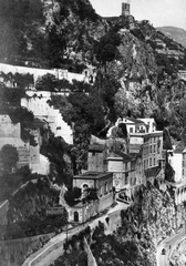 Italy, Amalfi, 1924, Balassa Péter, building, hillside, rock, Fortepan #56636