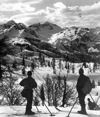 1936, Balassa Péter, winter, snow, landscape, hillside, skiing, Fortepan #56679