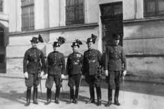 1936, Karabélyos Péter, gendarme, feather, sword, Fortepan #57180