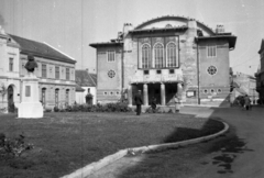 Hungary, Sopron, Petőfi Színház., 1962, Karabélyos Péter, theater, Secession, Art Nouveau architecture, István Medgyaszay-design, Fortepan #57238