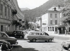 Ausztria, Bad Ischl, Kaiser Franz Josef Strasse., 1960, Karabélyos Péter, Opel-márka, Renault-márka, Fortepan #57392