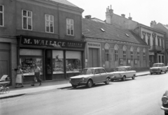 Ausztria, Mödling, Hauptstrasse 47., Marienheim, ma Waldorf óvoda., 1960, Karabélyos Péter, német gyártmány, francia gyártmány, automobil, rendszám, Simca-márka, NSU-márka, NSU Prinz, Fortepan #57488