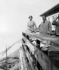 Austria, Grossglockner, Kaiser Franz Josef Haus a Pasterze gleccsernél., 1935, Fortepan/Album055, terrace, man, double portrait, lady, Fortepan #58039