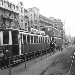 Egyiptom, Alexandria, a Saad Zaghloul a Ramleh villamos-végállomás közelében., 1969, Gyöngyi, villamos, arab írás, Fortepan #58104