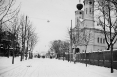 Magyarország, Székesfehérvár, Várkörút, jobbra a neológ zsinagóga., 1937, Horváth Lajos, zsinagóga, zsidóság, eltűnt épület, Fortepan #58232