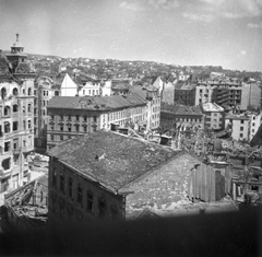 Magyarország, Budapest I., a Batthyány utca felől nézve a Csalogány utca irányába., 1945, Fortepan, látkép, épületkár, Budapest, Fortepan #5846