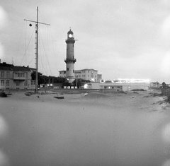 Germany, Warnemünde, Rostock, a régi világítótorony., 1962, Nagy Gyula, GDR, lighthouse, Karl Friedrich Kerner-design, Fortepan #58464