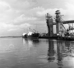 Germany, Stralsund, kikötő., 1962, Nagy Gyula, ship, GDR, port, Putbus-ship, Gemma-ship, Fortepan #58469