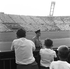 Hungary, Népstadion, Budapest XIV., 1963. június 30. Ferencváros - SZEAC mérkőzés., 1963, Nagy Gyula, Budapest, Fortepan #58511