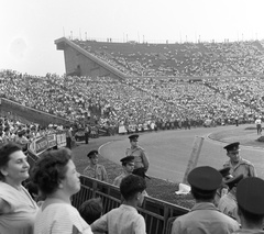 Hungary, Népstadion, Budapest XIV., 1963. június 30. Ferencváros - SZEAC mérkőzés., 1963, Nagy Gyula, Budapest, Fortepan #58512