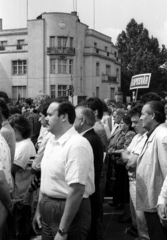 Magyarország, Budapest XIV., Hősök tere 1989. június 16-án, az 56-os hősök újratemetésekor., 1989, tm, politika, Budapest, 1956-utóélet, rendszerváltás, Fortepan #5852