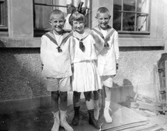 1932, Orosz Heléna, uniform, smile, kids, ribbon, sailor blouse, Fortepan #58575