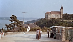 Hungary,Lake Balaton, Tihany, Pisky sétány, szemben az apátság., 1963, Herbály István, Fortepan #58853