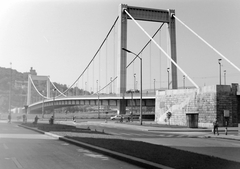 Hungary, Budapest V., Erzsébet híd., 1969, Fortepan, street view, lamp post, Budapest, Fortepan #5900