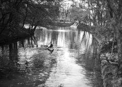 Hungary, Budapest XIV., Városligeti-tó., 1916, Németh Tamás, Urai Dezső, kayak, Budapest, Fortepan #59126