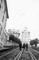 Olaszország, Sanremo, a Madonna della Costa templom a Piazza Castello felől nézve., 1930, Roberto Urban, barokk-stílus, katolikus, Fortepan #59637