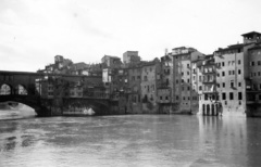 Olaszország, Firenze, Ponte Vecchio., 1930, Roberto Urban, híd, kőhíd, ívhíd, Neri di Fioravante-terv, Taddeo Gaddi-terv, Fortepan #59639