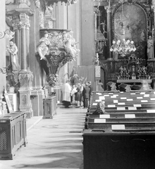 Hungary, Zirc, Ciszterci apátság, templombelső., 1978, Fortepan, church, pulpit, altar, church interior, Fortepan #5965