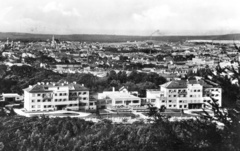 Magyarország, Sopron, látkép, előtérben a Lövér körúton a Lővér-Szálló és Hotel., 1940, Fortepan, szálloda, idegenforgalom, modern építészet, Fortepan #59670