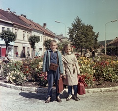 Szlovákia, Késmárk, a Fő tér (Hlavné námestie) a Városháza felől nézve., 1965, Nagy Gyula, Csehszlovákia, színes, Fortepan #59905