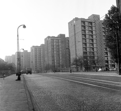 Lengyelország, Varsó, aleja Solidarnosci, (gen. Karola Świerczewskiego) a plac Bankowy felé nézve., 1965, Nagy Gyula, Fortepan #59932