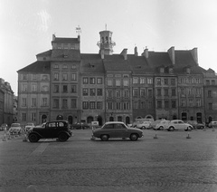 Lengyelország, Varsó, Óvárosi piactér (Rynek Starego Miasta)., 1965, Nagy Gyula, FSO Syrena, Volkswagen Bogár, Fortepan #59936