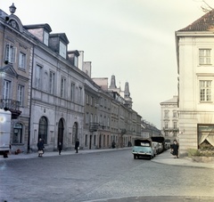 Lengyelország, Varsó, Újvárosi Piactér (Rynek Nowego Miasta) az ulica Freta felé nézve., 1965, Nagy Gyula, színes, Fortepan #59950